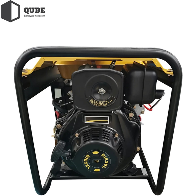 Генератор дизельный QUBE QED4000XE 1-phase 2.6/3.0 кВт 12 л электрический старт - изображение 4