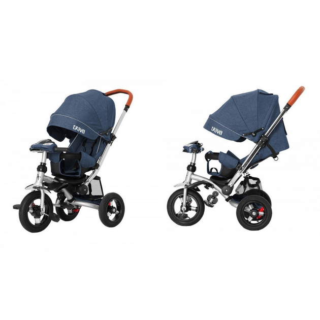 Трехколесный велосипед "TRAVEL" Tilly T-387/1 Синий лен - изображение 2
