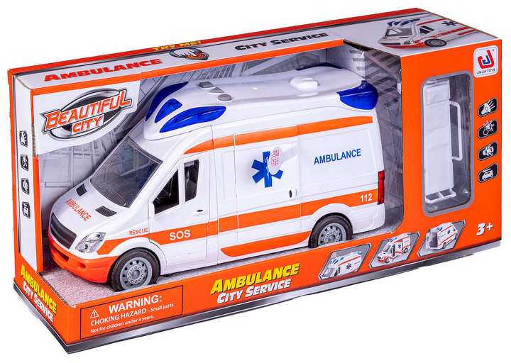 Karetka Smily Play Ambulans plastikowa z noszami (5905375838768) - obraz 4