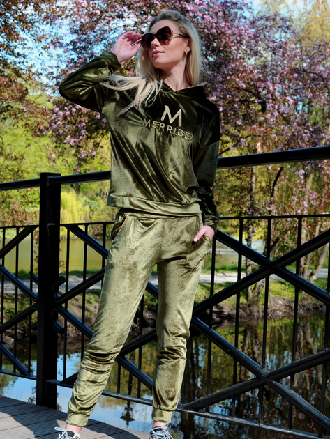 Komplet dresowy damski Merribel Dollien XL Khaki (5907621631659) - obraz 4