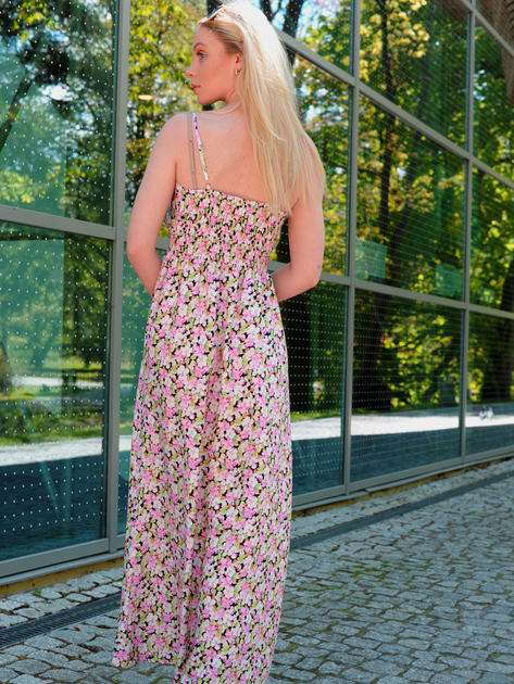 Sukienka letnia damska długa Merribel Flolala S/M Różówa (5907621631765) - obraz 2