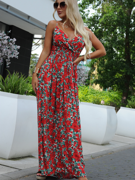 Sukienka letnia damska Merribel Poppy One size Czerwona (5907621627355) - obraz 1