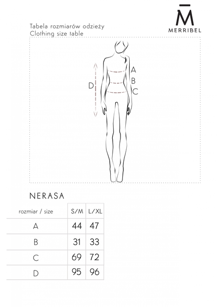 Sukienka trapezowa damska Merribel Nerasa 2052 S/M Brązowy (5907621623302) - obraz 4