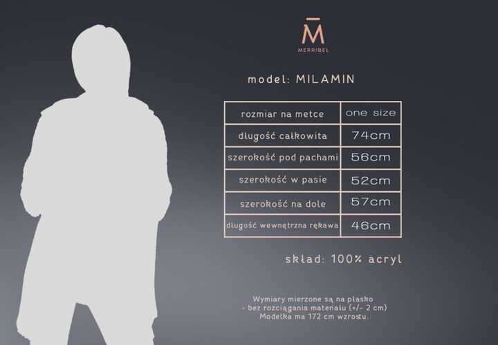 Кардиган жіночий Merribel Milamin One size Рожевий (5902143681892) - зображення 4