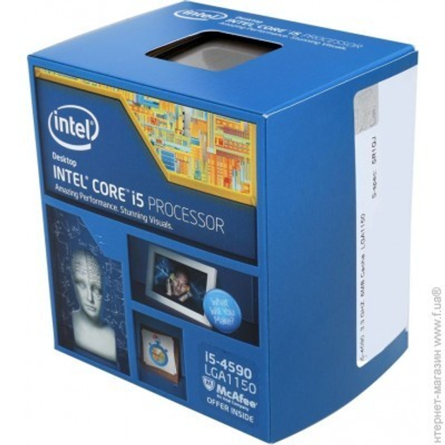 Процесор Intel Core i5-4590 3.7 GHz. 4 ядра/4 потока. Soket 1150. Tray ...