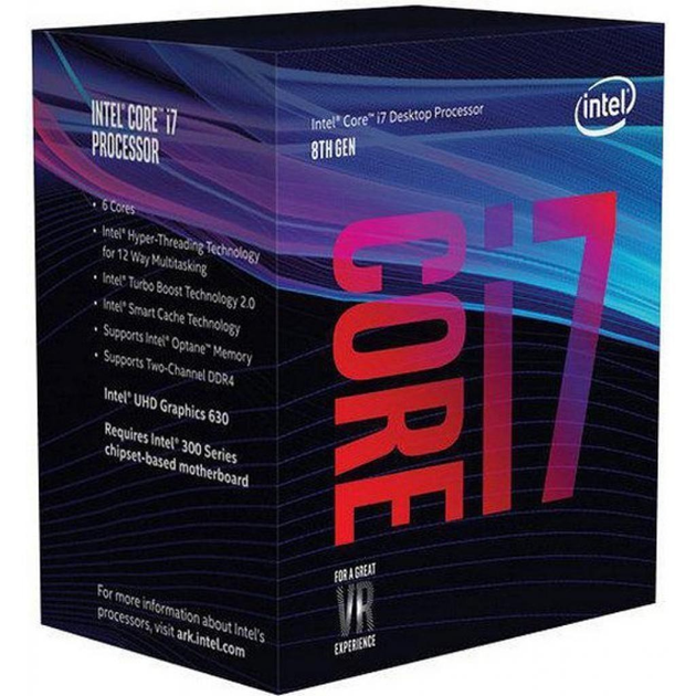 Процесcор Intel Core i7-8700K 4.7 GHz. 6 ядра/12 потока