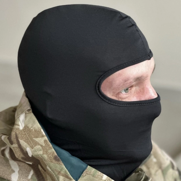 Универсальная тактическая балаклава подшлемник Tactic маска балаклава военная Черная (balaclava-black) - изображение 1