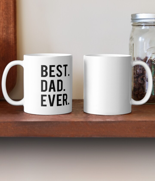 Чашка Керамическая кружка с принтом Best Dad Ever Лучший папа в мире Белая 330 мл - Фото 2 Чашка Керамическая кружка с принтом Best Dad Ever Лучший папа в мире Белая 330 мл - изображение 2