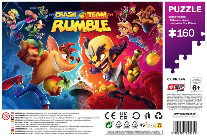 Пазли дитячі Good Loot Crash Team Rumble 160 елементів (5908305243489) - зображення 2