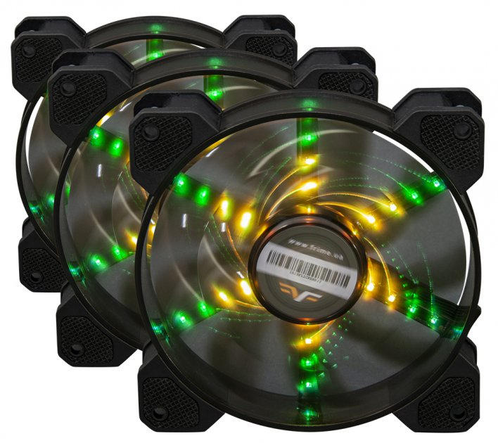 Набор RGB-вентиляторов (3шт) + Fun hub + пульт ДК Frime Iris Flicker KIT - изображение 2