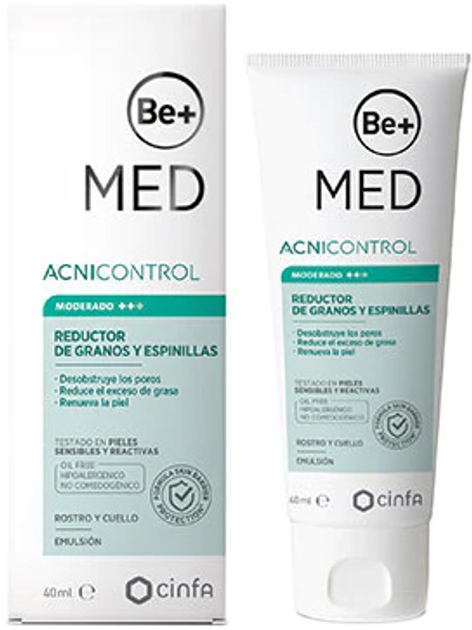 Krem do twarzy Be+ Med Acnicontrol Avoid Shine and Pimples na rozszerzone pory 40 ml (8470001757258) - obraz 1