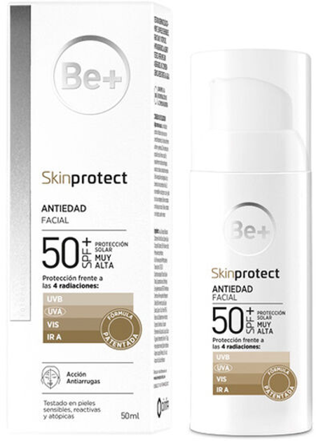 Emulsja do twarzy Be+ Skin Protect Anti-Ageing Face SPF50 50 ml (8470001950628) - obraz 1