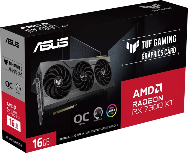 Видеокарта ASUS PCI-Ex Radeon RX 7800 XT TUF Gaming OC Edition