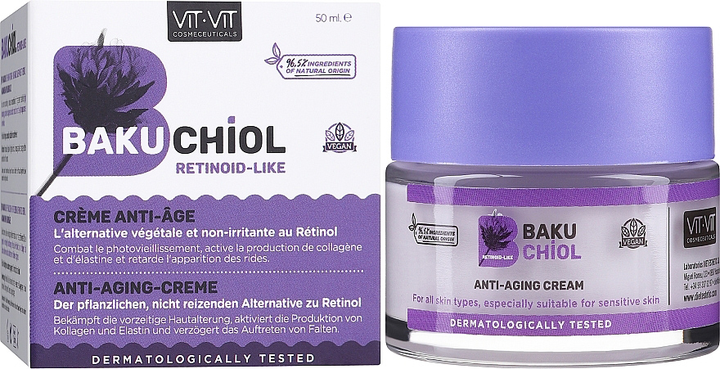 Крем для обличчя Diet Esthetic Vit Vit Cosmeceuticals Bakuchiol Ant-Aging 50 мл (8430830508599) - зображення 1