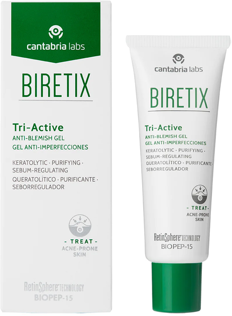 Żel do twarzy Endocare Biretix Tri-Active Anti-Blemish Gel na trądzik 50 ml (8470001908285) - obraz 1