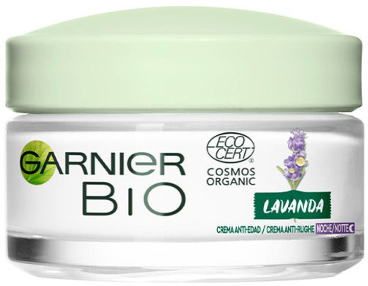 Krem do twarzy Garnier Bio Ecocert Lavender Anti-Aging Night Cream 50 ml (3600542325455) - obraz 1