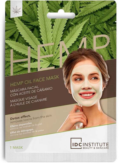 Kremowa maska do twarzy Idc Institute Hemp Face Mask 20 g (8436576506615) - obraz 1