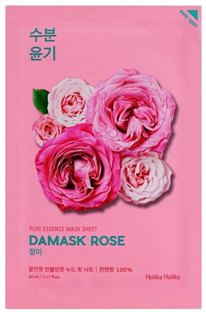 Тканинна маска для обличчя Holika Holika Pure Essence Mask Sheet Damask Rose 23 г (8806334368098) - зображення 1