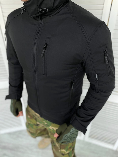армійська куртка софтшел COMBAT BLACK (BL-1120) 15-1! - зображення 1