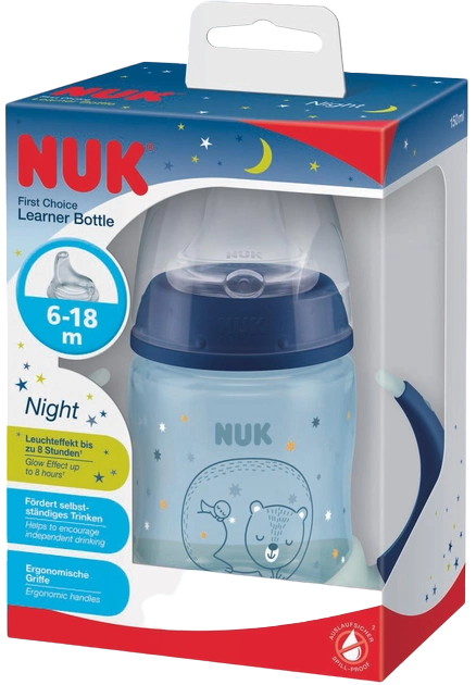 Пляшка для годування Nuk Entrena Disney Biberon First Choice Синя 150 мл (4008600120674) - зображення 3