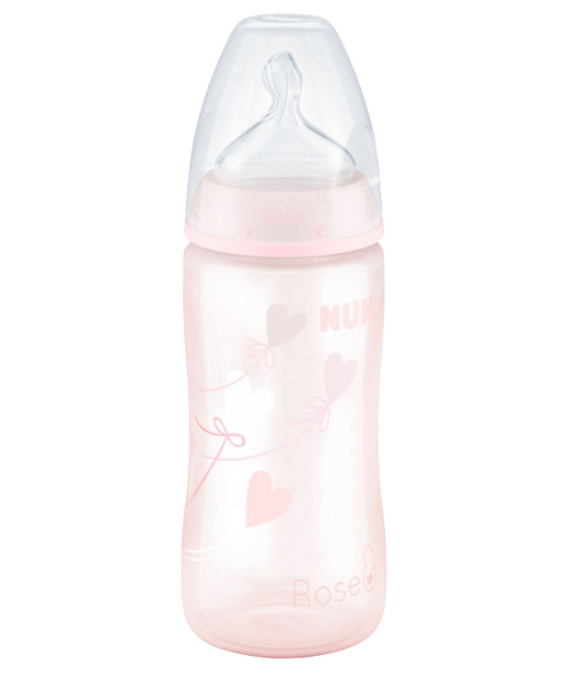 Пляшка для годування Nuk Biberon Rose Silikon 300 мл (4008600211686) - зображення 1