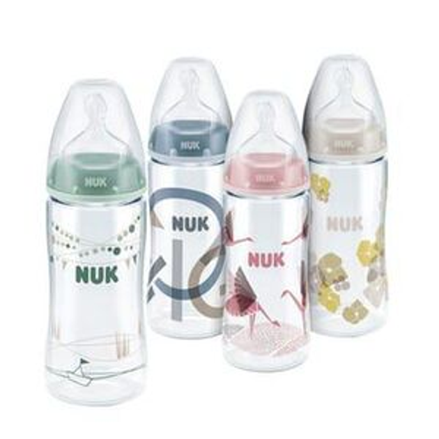 Пляшка для годування Nuk Biberon Silicona First Choice Anticolico 6-18 M Silikon 300 мл (4008600276784) - зображення 1