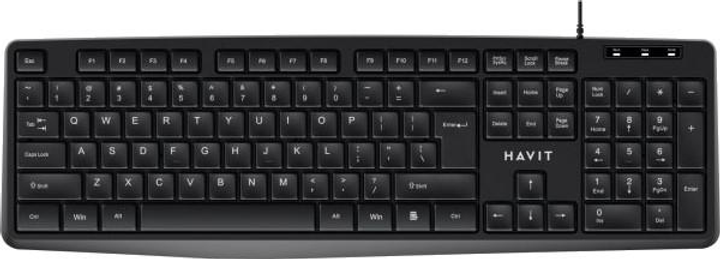Клавиатура Havit HV-КВ2006 USB Black (27082) - изображение 1