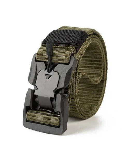 Тактический ремень кобра с магнитной пряжкой/ олива военный ремень - изображение 1