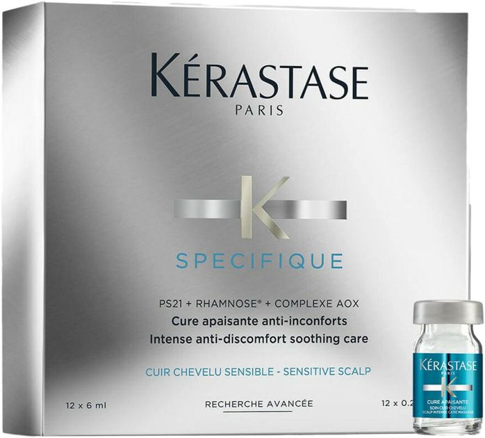 Сироватка для волосся Kérastase Spécifique Cure Apaisante Anti-Inconforts догляд за подразненою шкірою голови 12 x 6 мл (3474636397525) - зображення 1