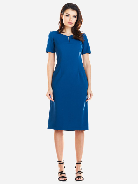 Sukienka ołówkowa damska z rozcięciem Awama A252 106684 S Niebieska (5902360534643) - obraz 1