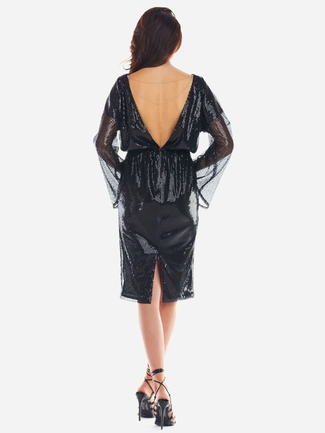 Sukienka trapezowa damska Awama A402 292226 S/M Czarna (5902360552357) - obraz 6