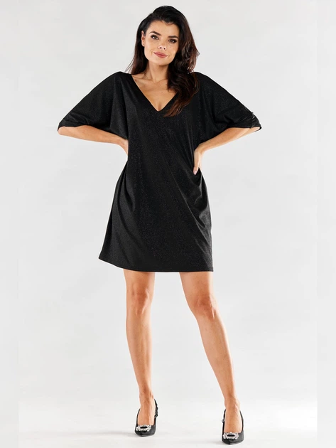 Sukienka tunika damska oversize Awama A557 1259724 One Size Czarna (5902360575417) - obraz 5