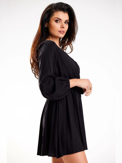 Sukienka kopertowa damska Awama A577 1414561 XL Czarna (5902360579781) - obraz 4