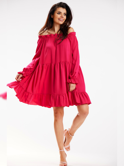 Sukienka trapezowa damska Awama A578 1419310 S/M Fuksja (5902360580299) - obraz 5