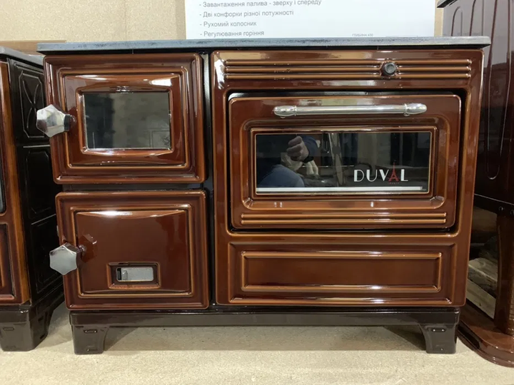 Дровяная печь кухня, камин DUVAL EK-106F - изображение 4