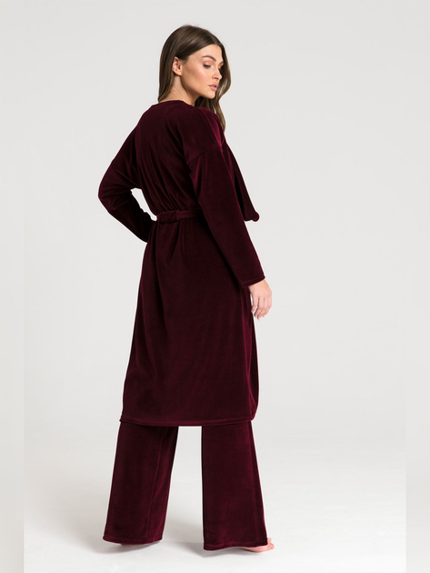 Халат жіночий великого розміру LaLupa LA087 1104275 L-XL Maroon (5903887649292) - зображення 2