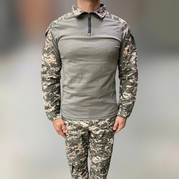 Армійська тактична сорочка Убакс НАТО Combat Сірий Піксель M - зображення 1