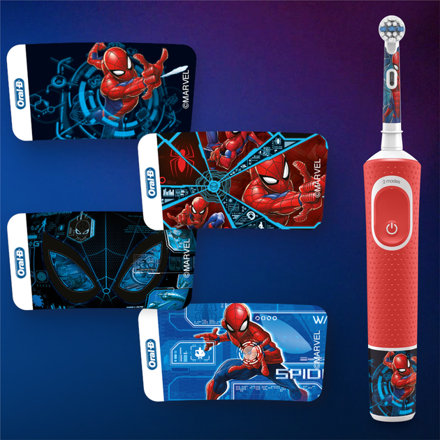 Szczoteczka elektryczna do zębów Oral-B Braun D100 Kids "Spider-Man" (4210201387503) - obraz 7