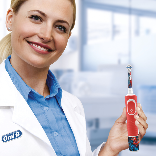 Szczoteczka elektryczna do zębów Oral-B Braun D100 Kids "Spider-Man" (4210201387503) - obraz 9