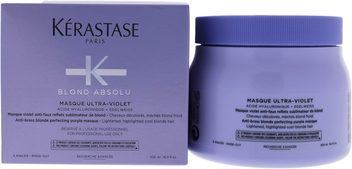 Maska do włosów Kérastase Blond Absolu Masque Ultra-Violet odżywia i neutralizuje niepożądane odcienie 500 ml (3474636692415) - obraz 1
