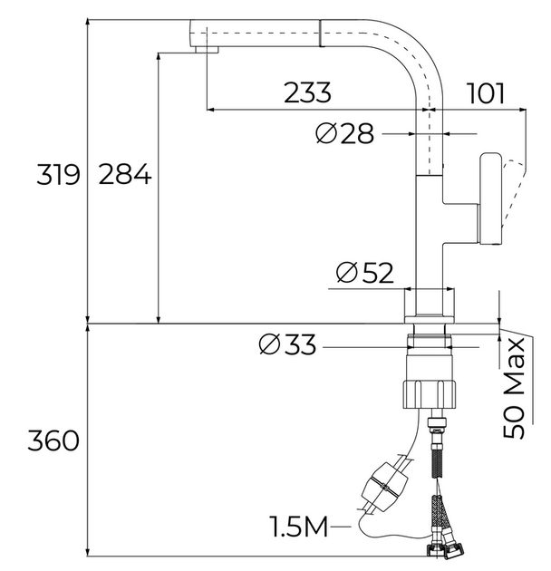 Змішувач кухонний Teka - OVAL 938 116020018 - зображення 2