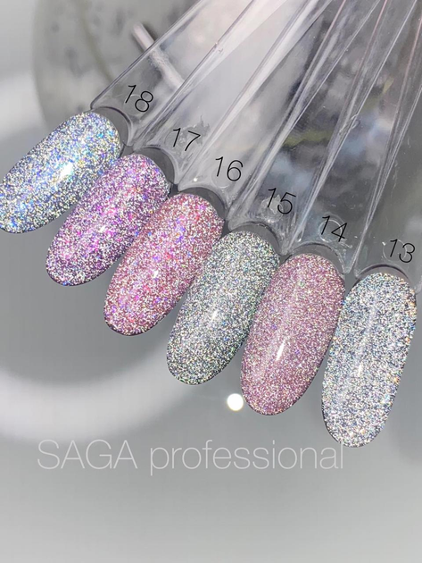 Гель-лак светоотражающий SAGA Professional, Fiery №14, 9мл от продавца ...