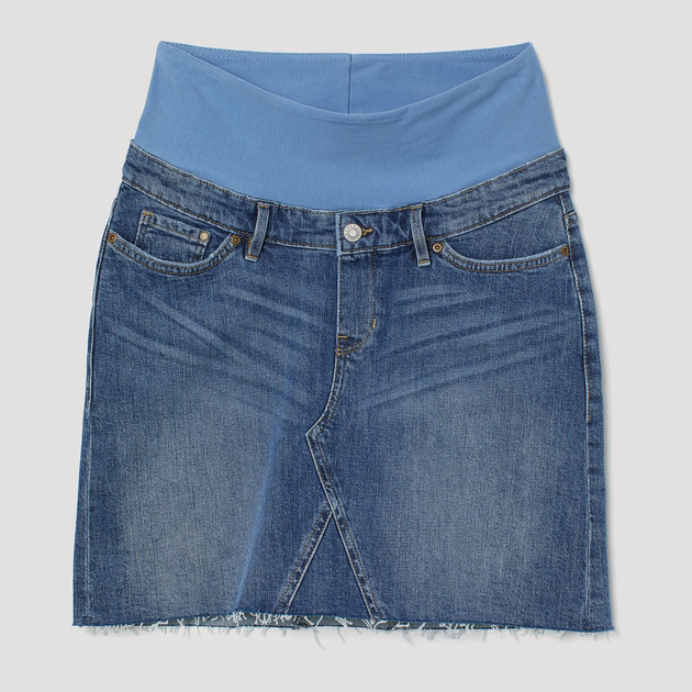Акція на Спідниця джинсова для вагітних міні літня пряма жіноча H&M 0747331_001 38 Синя (СА2000001990735) від Rozetka