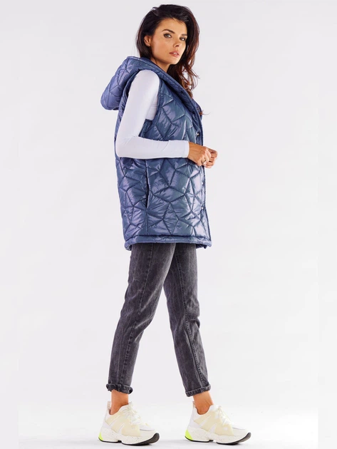 Теплий жилет жіночий Awama A539 1220775 L-XL Синій (5902360566101) - зображення 5