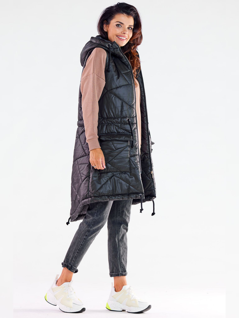 Теплий жилет жіночий Awama A543 1220787 L-XL Чорний (5902360567139) - зображення 4