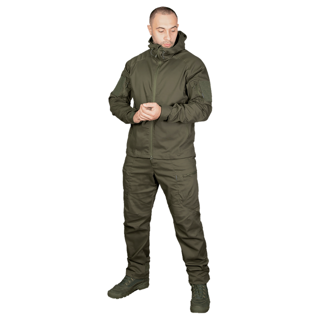Крепкий мужской Костюм Куртка+Брюки/Полевая Форма CamoTec STALKER 3.0 олива размер S - изображение 2
