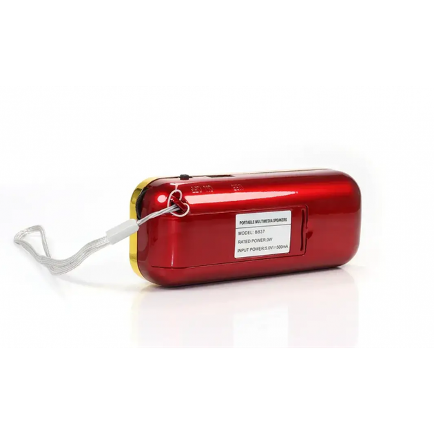 Радиоприёмник BKK B837 Радио с FM USB MicroSD колонка на аккумуляторе 18650 - изображение 3