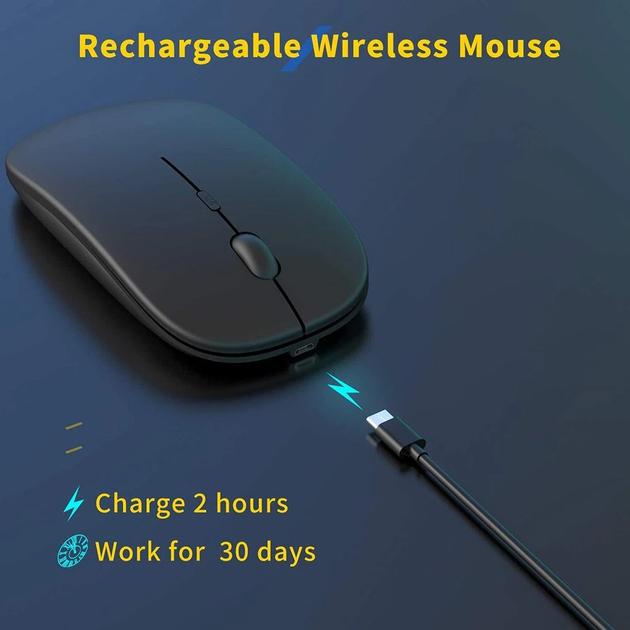 Беспроводная компьютерная мышка Wireless Mouse 2,4G USB на аккумуляторе - изображение 1