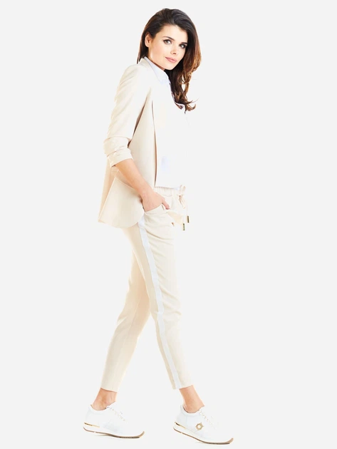 Піджак подовжений жіночий Awama A267 106714 M Бежевий (5902360536357) - зображення 4