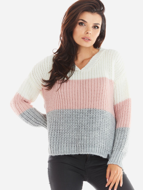Пуловер жіночий Awama A390 212944 One Size Рожевий (5902360549920) - зображення 1